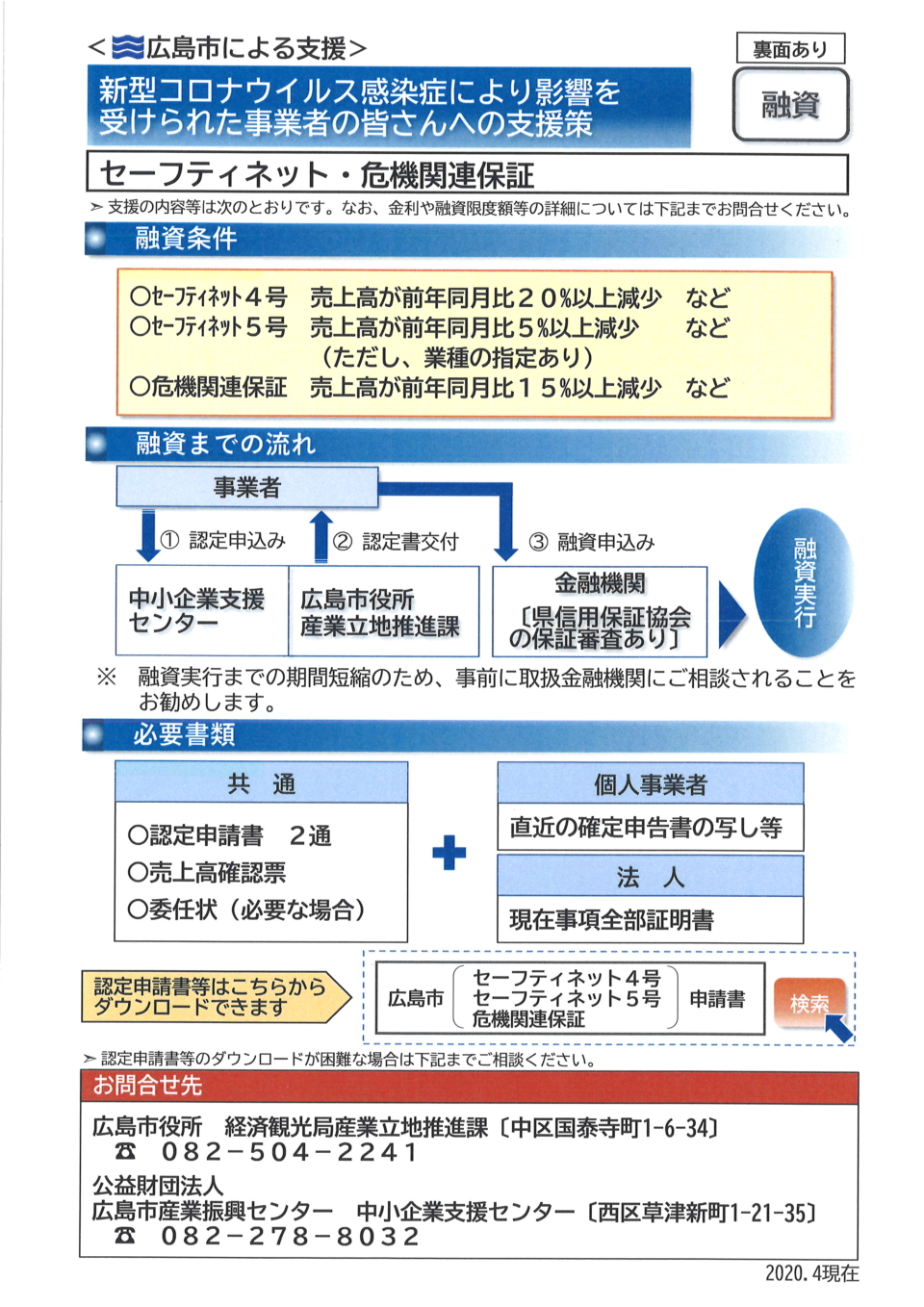 新型コロナウイルス感染症で影響を受ける事業者の皆様へ