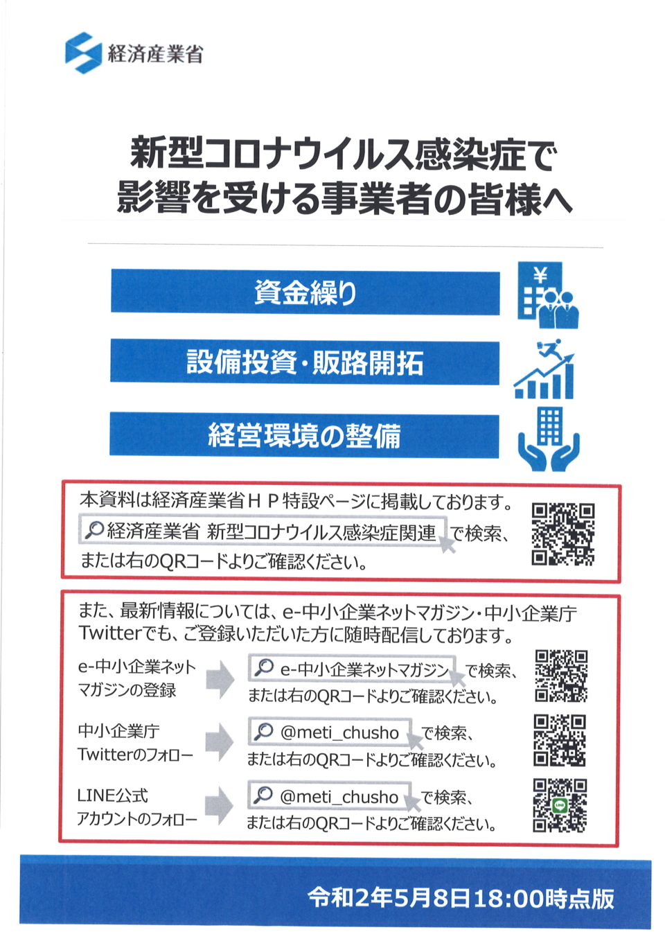 新型コロナウイルス感染症で影響を受ける事業者の皆様へ